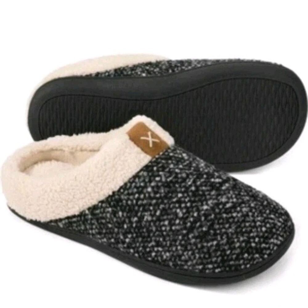 Men's Super Soft Slippers Fleece Lining House Shoes with Memory Foam For Winter